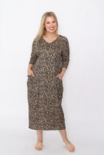 Load image into Gallery viewer, 7849 Khaki Leopard dress
