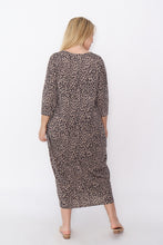 Load image into Gallery viewer, 7849 Brown Leopard dress with pockets