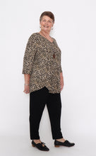 Load image into Gallery viewer, 7908 Khaki  Leopard top & 7853 Black Pants