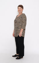 Load image into Gallery viewer, 7908 Khaki  Leopard top & 7853 Black Pants