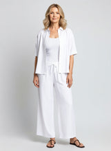 Load image into Gallery viewer, 8072 Relaxed Button-Front Shirt & 8077 Wide-Leg Pants White