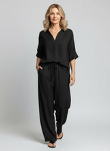 Load image into Gallery viewer, 8073 Relaxed Collared Top & 8077 Wide-Leg Pants Set