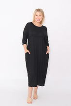 Load image into Gallery viewer, 7990 Black Cotton Pockets dress

