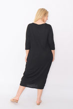 Load image into Gallery viewer, 7990 Black Cotton Pockets dress
