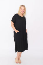 Load image into Gallery viewer, 7965 Black side pockets dress
