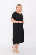 Load image into Gallery viewer, 7965 Black side pockets dress
