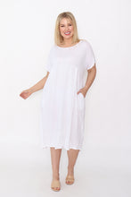 Load image into Gallery viewer, 7965 White side pockets dress
