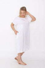 Load image into Gallery viewer, 7965 White side pockets dress
