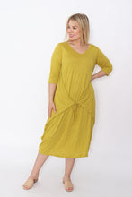 Load image into Gallery viewer, 7618 Mustard Magic Tie dress