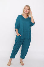Load image into Gallery viewer, 7986 Teal Crinkle Cotton Square Top & 7718 Comfy pants