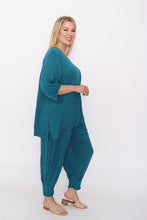 Load image into Gallery viewer, 7986 Teal Crinkle Cotton Square Top & 7718 Comfy pants