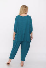 Load image into Gallery viewer, 7986 Teal Crinkle Cotton Square Top & 7718 Comfy pants