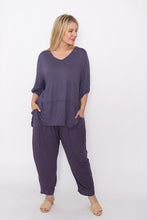 Load image into Gallery viewer, 7986 Ink Crinkle Cotton Square Top & 7718 Comfy pants