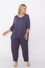 Load image into Gallery viewer, 7986 Ink Crinkle Cotton Square Top & 7718 Comfy pants