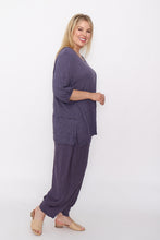 Load image into Gallery viewer, 7986 Ink Crinkle Cotton Square Top & 7718 Comfy pants