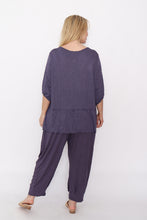 Load image into Gallery viewer, 7986 Ink Crinkle Cotton Square Top & 7718 Comfy pants