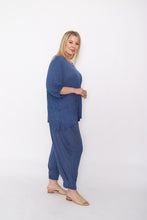 Load image into Gallery viewer, 7986 Denimblue Crinkle Cotton Square Top & 7718 Comfy pants