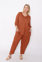 Load image into Gallery viewer, 7986 Rust Crinkle Cotton Square Top & 7718 Comfy pants