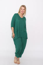 Load image into Gallery viewer, 7986 Green Crinkle Cotton Square Top & 7718 Comfy pants