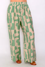 Load image into Gallery viewer, 7972 Sage with beige Wide-leg pants