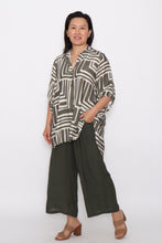 Load image into Gallery viewer, 8032 Khaki Geo Hi-Low Shirt & 7735 Khaki Pants