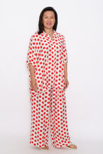 Load image into Gallery viewer, 8032 Red Polka Dots Hi-Low shirt & 7972 Red Polka dots Wide-Leg pants