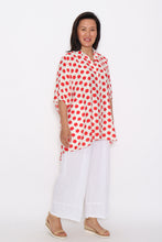 Load image into Gallery viewer, 8032 Red Polka Dots Hi-Low shirt & 7735 White pants