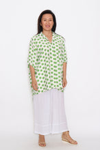 Load image into Gallery viewer, 8032 Green Polka Dots Hi-Low shirt & 7735 white pants