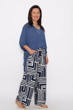 Load image into Gallery viewer, 7633 Navy top & 7972 Navy and white pants