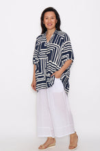 Load image into Gallery viewer, 8032 Navy & White Geometric & 7735 White pants