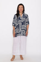 Load image into Gallery viewer, 8032 Navy & White Geometric & 7735 White pants