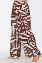 Load image into Gallery viewer, 7972 Chocolate & White Geometric Pants