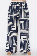 Load image into Gallery viewer, 7972 Navy White Geometric Pants