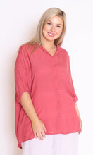 Load image into Gallery viewer, 7451 Melon Hi-Low collar shirt