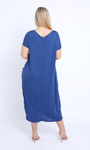 Load image into Gallery viewer, 7643 Denim Crinkle Cotton Pockets dress