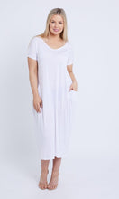 Load image into Gallery viewer, 7643 V-neck Pockets Cotton Dress