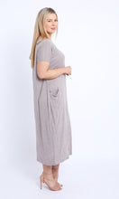 Load image into Gallery viewer, 7643 Oat V-neck Pockets Cotton Dress