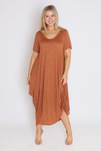 Load image into Gallery viewer, 7446 Rust Tie Dress