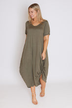 Load image into Gallery viewer, 7446 Khaki Tie Dress