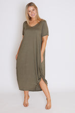 Load image into Gallery viewer, 7446 Khaki Tie Dress