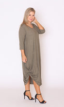Load image into Gallery viewer, 7618 Khaki Magic Tie dress