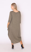 Load image into Gallery viewer, 7618 Khaki Magic Tie dress