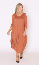 Load image into Gallery viewer, 7618 Rust Magic Tie dress