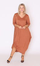Load image into Gallery viewer, 7618 Rust Magic Tie dress