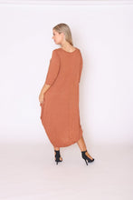 Load image into Gallery viewer, 7618 Rust Magic Tie dress