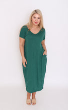 Load image into Gallery viewer, 7643 forest V-neck Pockets Dress