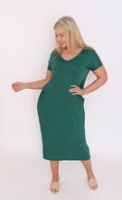 Load image into Gallery viewer, 7643 forest V-neck Pockets Dress