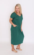 Load image into Gallery viewer, 7643 forest V-neck Pockets Dress