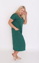 Load image into Gallery viewer, 7643 forest V-neck Pockets Dress