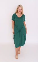 Load image into Gallery viewer, 7446 Forest Green Tie Dress